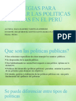 Estrategias para Mejorar Las Politicas Publicas en El