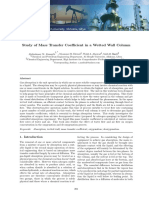 Study of Mass Transfer Coefficient in a Wetted Wall Column