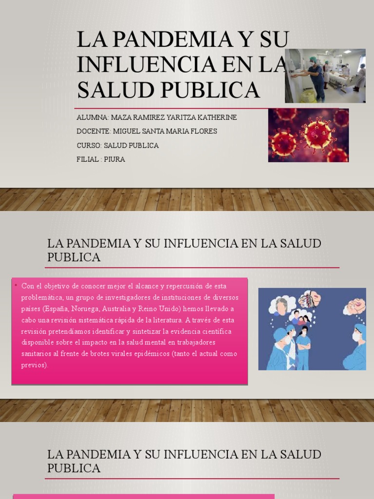 La Pandemia y Su Influencia en La Salud | PDF | Salud mental | Medicina ...