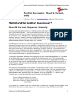 Hamlet and the Scottish Succession Stuart m Kurland Duquesne University 277019