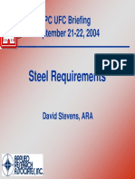 Steel Requirements: PC UFC Briefing September 21-22, 2004