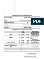 FORMATO SOLICITUD DE MATERIALES Coro