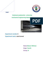 Wind Tunnel Experiment Report