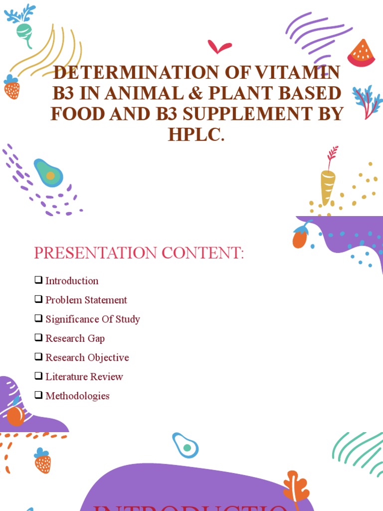 Determination of Vitamin B3 PDF Vitamin Dietary Supplements