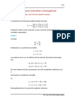 Ecuaciones Reducibles A Homogéneas