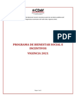 Programa de Bienestar Social e Incentivos CDAV 2021