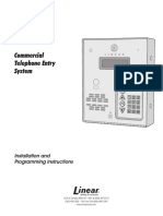 Commercial Telephone Entry System: Installation and Programming Instructions