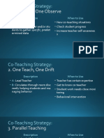 One Teach, One Observe: Co-Teaching Strategy