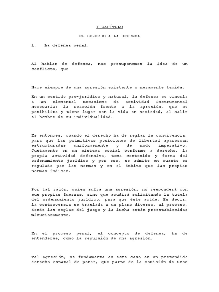 Derecho a la Defensa en el Proceso Penal | PDF | Procedimiento Criminal ...