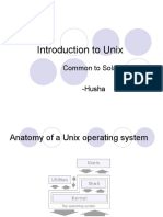 Introduction To Unix: Common To Solaris - Husha