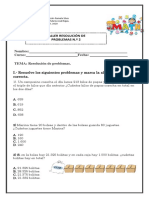 4° AÑO MATEMÁTICA Ficha 1 Problemas