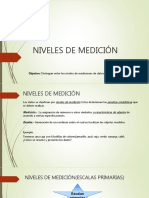 Niveles de Medición: Objetivo: Distinguir Entre Los Niveles de Mediciones de Datos