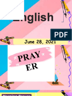 June 28, 2021 - Object Pronouns
