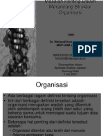 Masalah Penting Dalam Merancang Struktur Organisasi