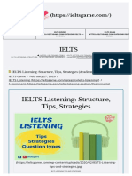 IELTS Listening - Structure, Tips, Strategies (Academic & General)