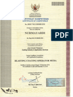 Asoatindo Blasting Certificate