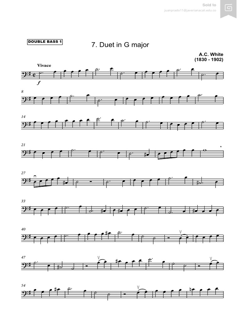 Bass Clef Duets White DB1 | PDF