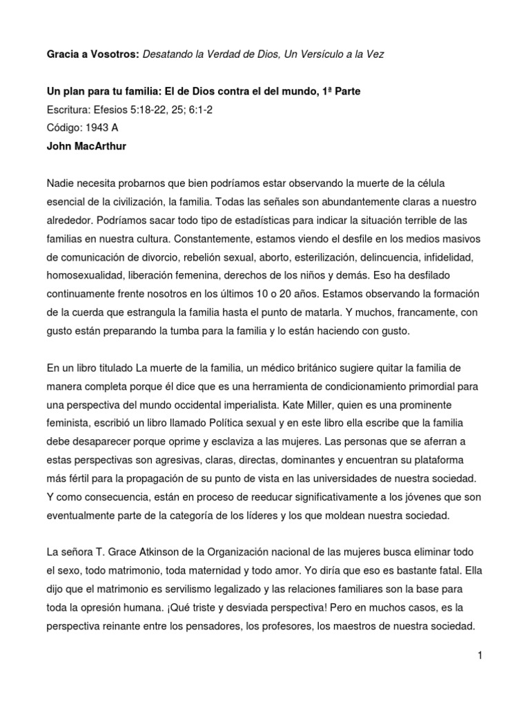 La Crisis de la Familia en la Sociedad Actual | PDF | Dioniso | Cristo ...