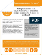 2. Seram No Hacer. Radiografía Simple en El Traumatismo Cráneo-Encefálico Excepto en Sospecha de Causa No Accidental