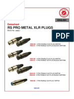 Rs Pro Metal XLR Plugs: Datasheet