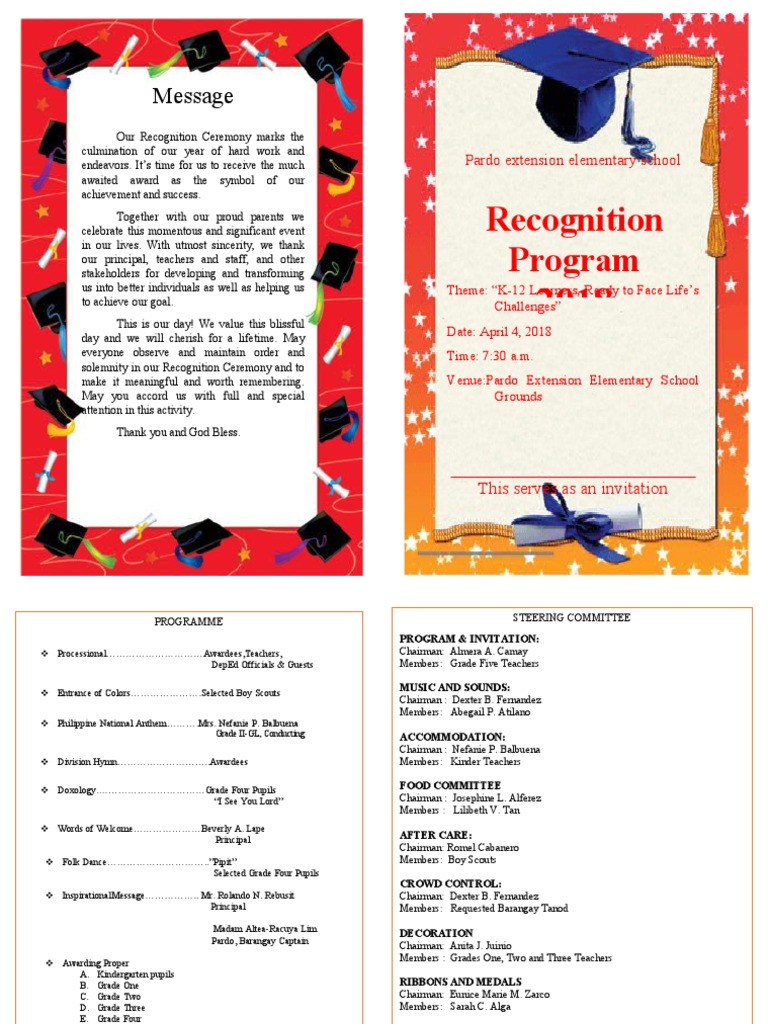 Recognition Program 2018 | PDF | Schools