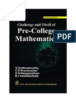 Challenges and Thrills of Pre-College Mathematics