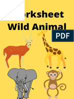 Worksheet Wild Animal