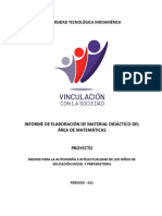 Formato de Informe de Elaboraciion de Series de Palitos de Helado