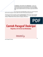 Cara Membuat Paragraf Deskriptif