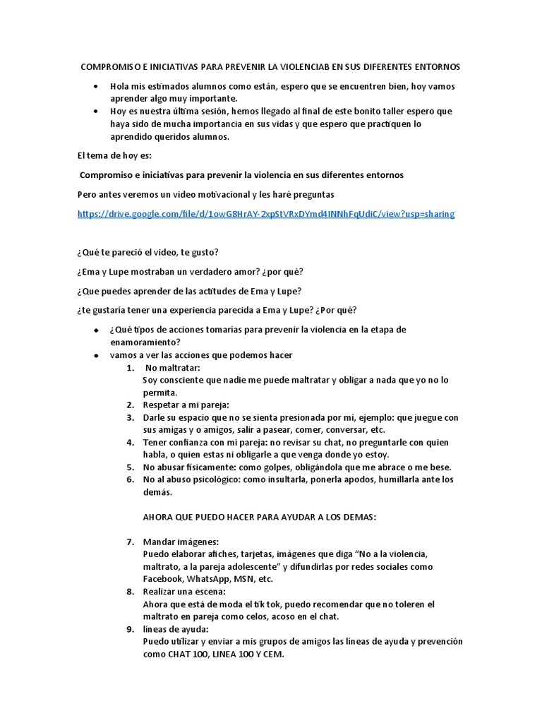 Prevención de la Violencia en Parejas | PDF | Chat en linea | Violencia