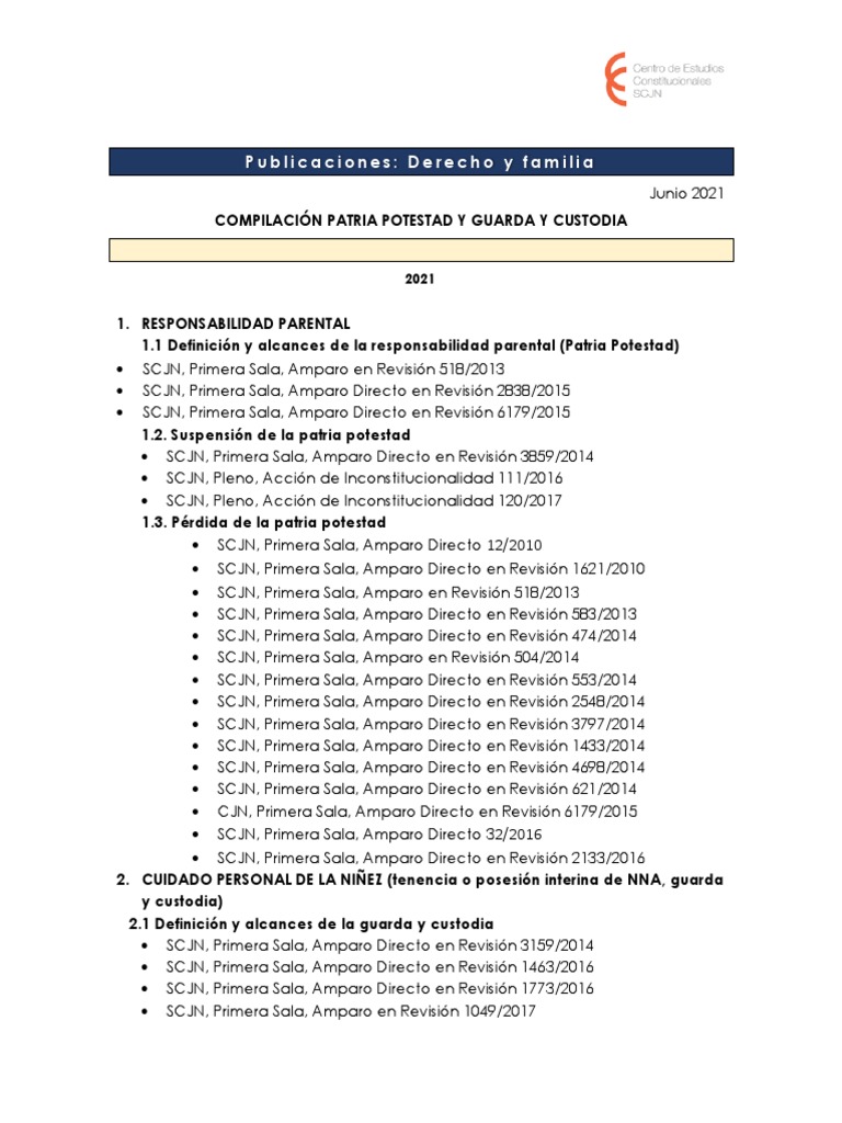 Compilación Guarda y Custodia CEC | PDF | Familia | Sociedad