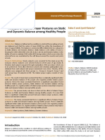 Analysis of Islamic Prayer Postures On Static and Dynamic Balance Among Healthy Peoplee