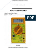 Multimetro Digital Economico Basico 96830 Dt830 B Ebchq Manual Espanol