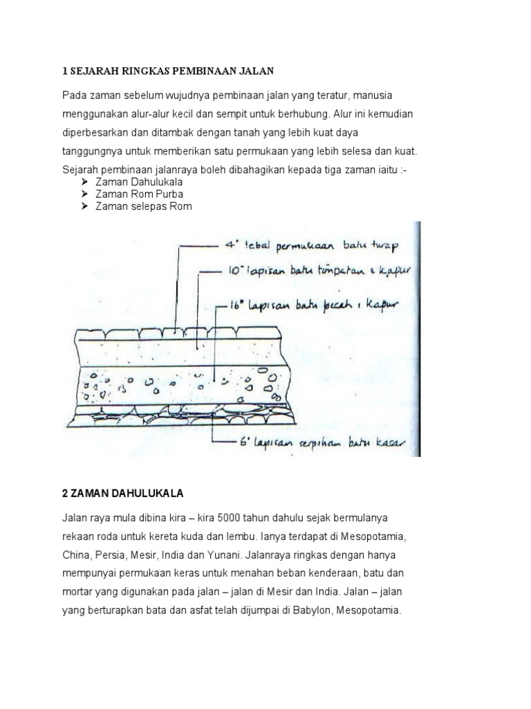 1 Sejarah Ringkas Pembinaan Jalan Pdf
