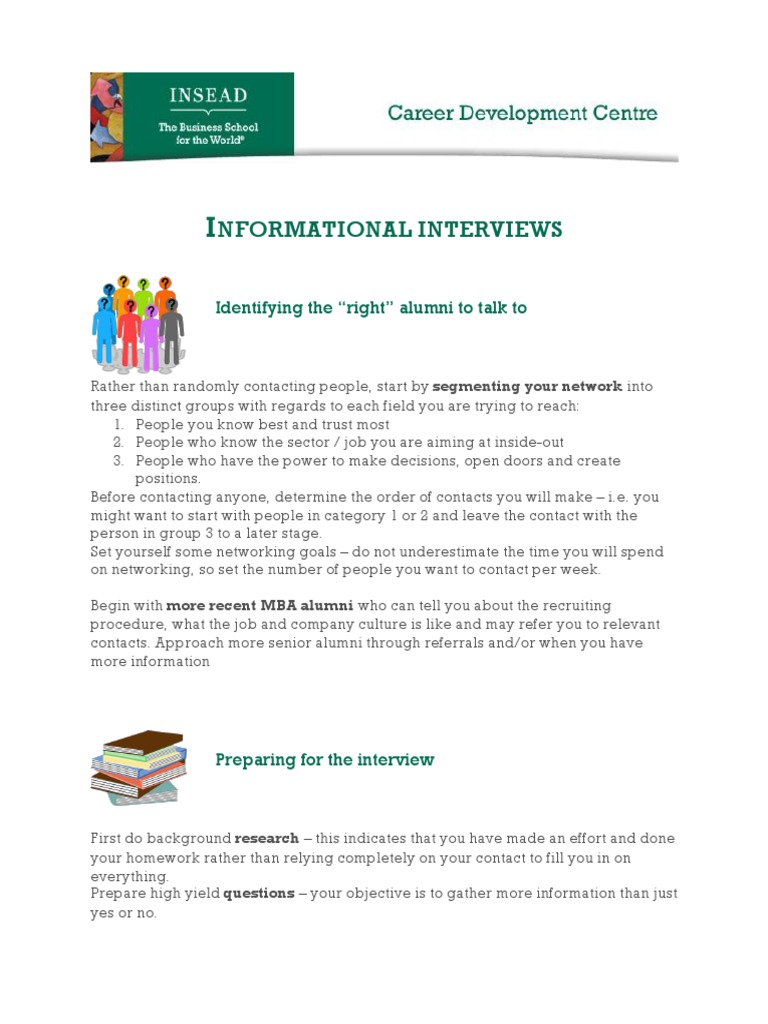 Effective Strategies for Informational Interviews | PDF | Human Nature ...