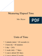 Measuring Elapsed Time: Mrs. Reyes