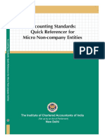 Accounting Standards Quick Referencer For Micro Non-Company Entities