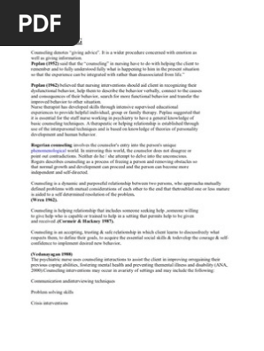 counselling notes