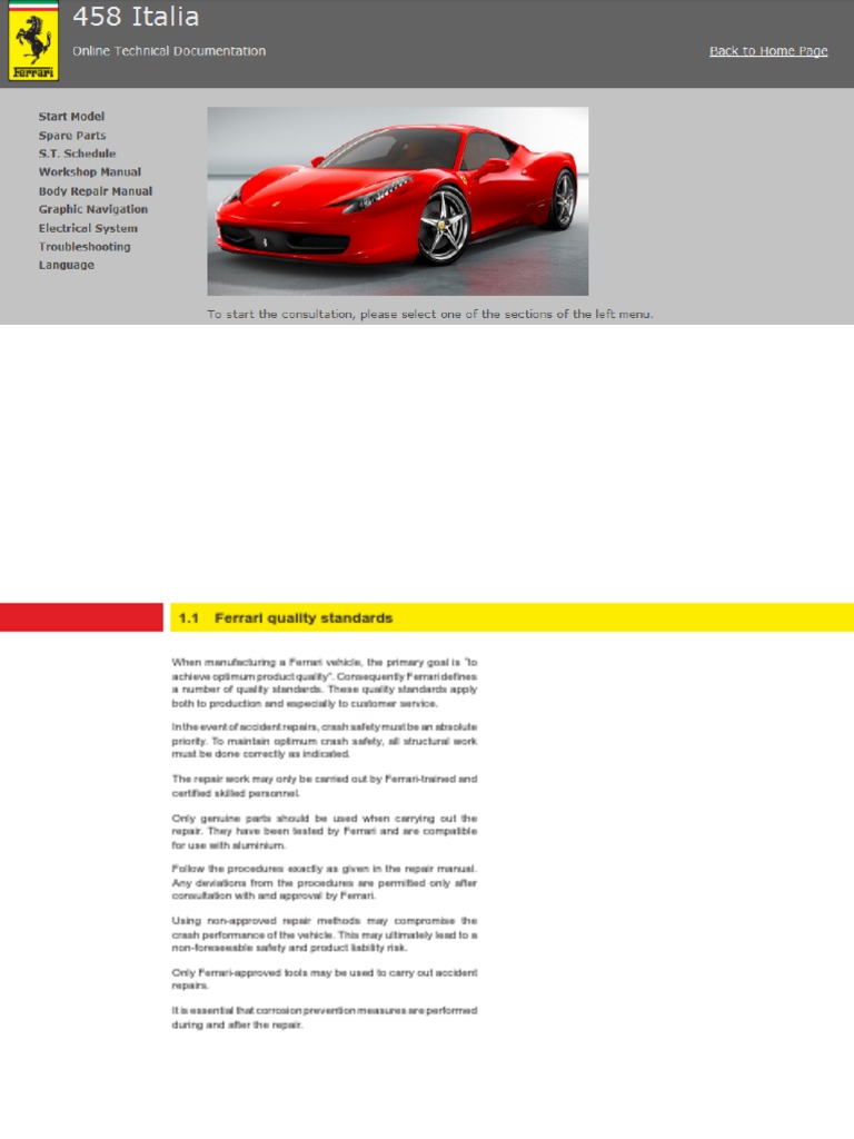 Online Technical Documentation 458 Italia | PDF | Corrosion