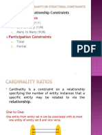 Cardinality Ratios: Two Types of Relationship Constraints