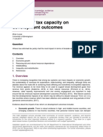 Impacts of Tax Capacity On Development Outcomes: Helpdesk Report