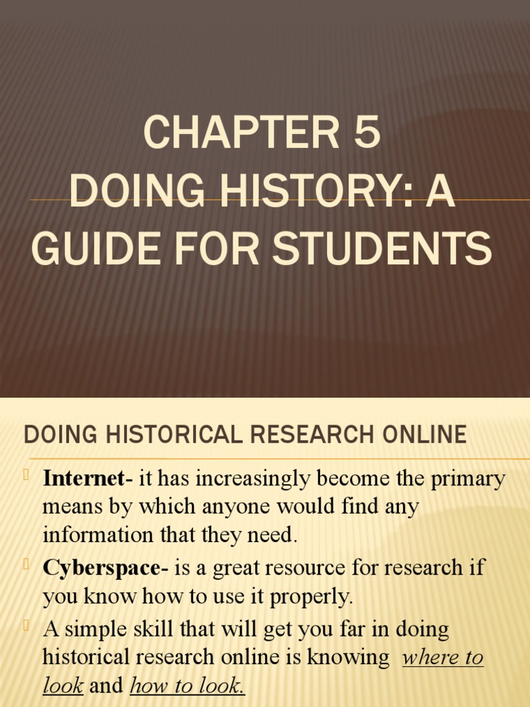 Doing History A Guide For Students PDF Libraries Manila