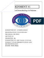 Assignment #1: Role of Food Biotechnology in Pakistan