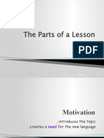 the part of lesson plan