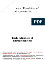 Evolution and Revolution of Entrepreneurship 