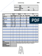 Tabela de Levantamento de Cargas