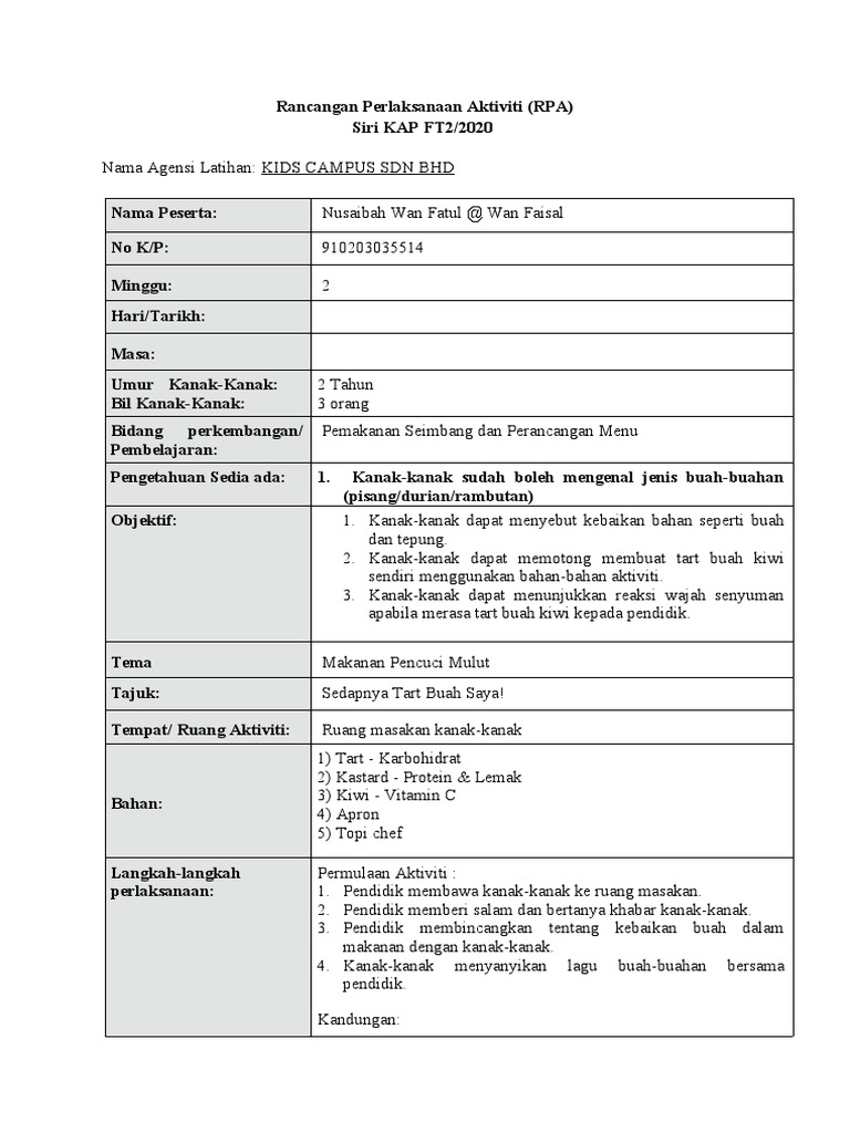 Rpa Pemakanan Pdf