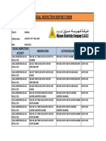 Visual Inspection Report Form
