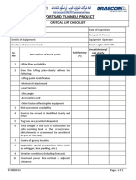 Portsaid Tunnels Project: Critical Lift Checklist