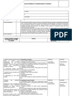 Course Syllabus in Fundamentals of Taxation: Course Intended Learning Outcomes (Cilo) and Time Allotment